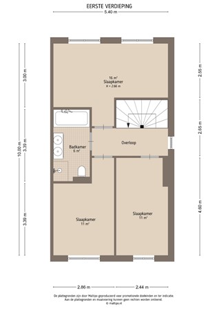 Floorplan - Hooge Veld 33, 4152 DA Rhenoy